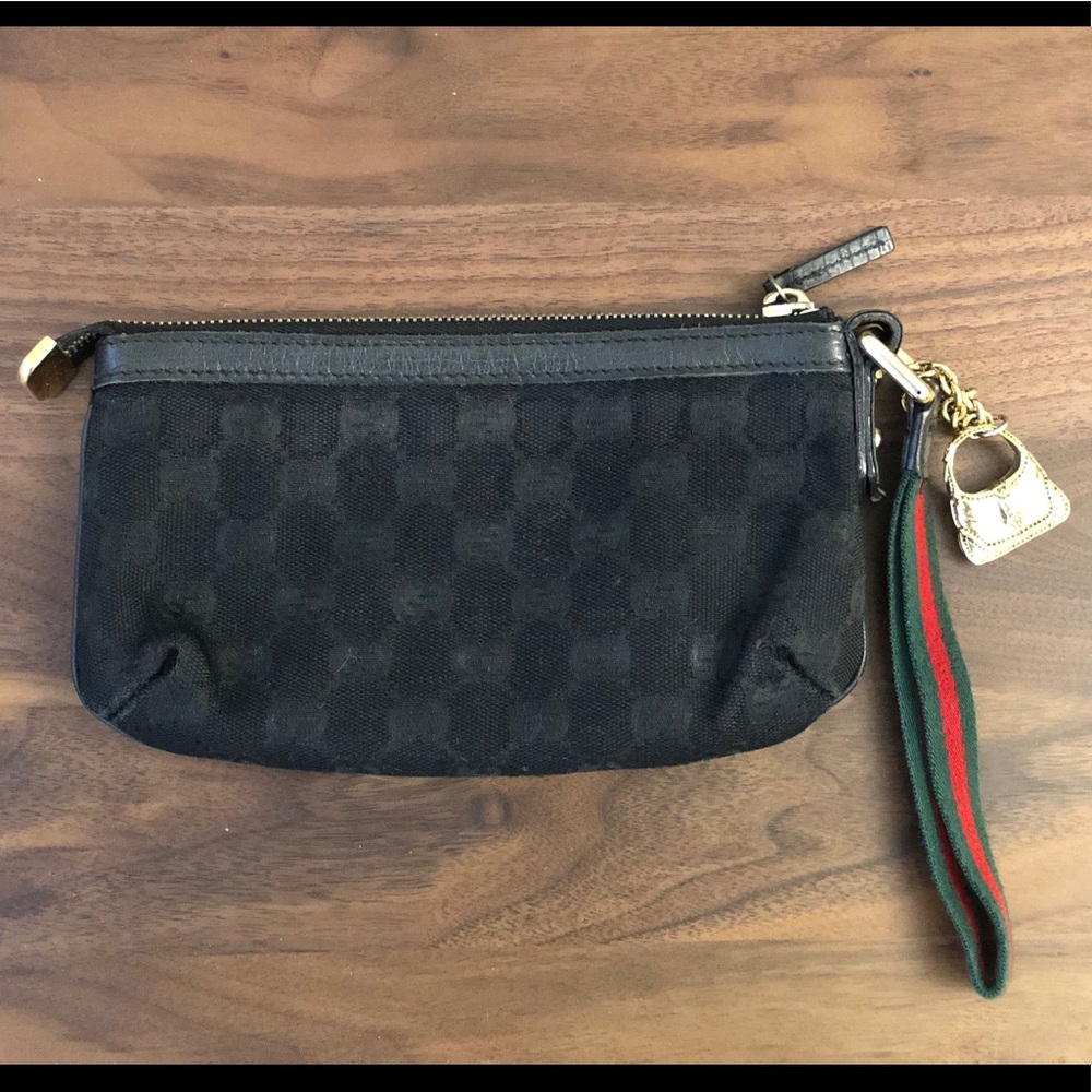 Vintage Gucci GG Canvas Jolicoeur Wristlet